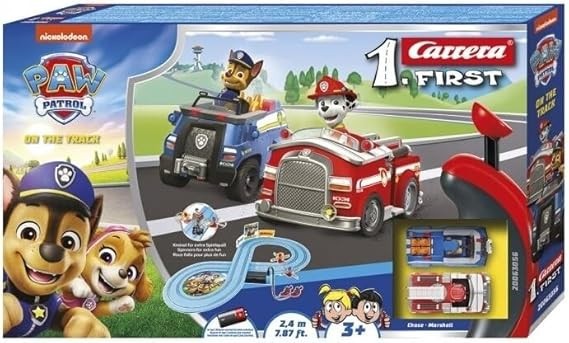 Pista Elettrica Paw Patrol On The Track 2,4m con Macchinine Chase Carrera FIRST - Immagine 2