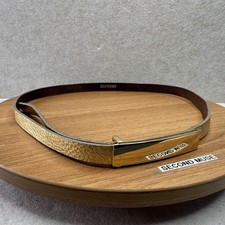 Express Womens Gold Textured Leather Belt Size Small
