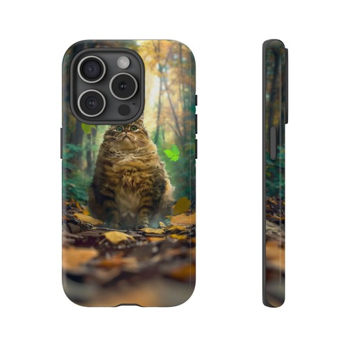 For iPhone / Galaxy / Pixel | Phone-Ink Case - Chonk Fat Gray Cat Forest Anime - Picture 11 of 173