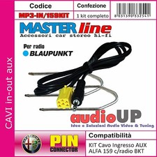 CAVO INGRESSO AUX KIT CON CHIAVI SMONTAGGIO RADIO ALFA R 159 CON RADIO BLAUPUNKT