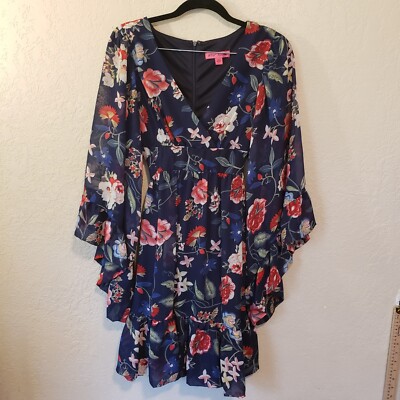 blue betsey johnson dress Women's Sweet Satin Swing in | Size Large Care Instructions Come ye saints and come