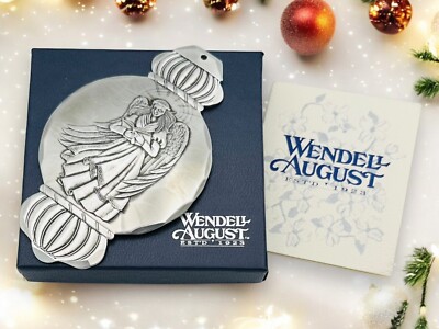 Vintage Wendell August Forge Angel Grace Aluminum Ornament w/ Box Christmas