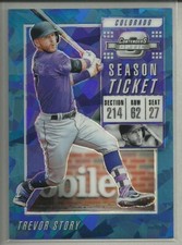 Trevor Story 2019 Panini Contenders Optic BLUE ICE PRIZM #d / 99 Rockies Red Sox