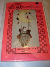 SEWING PATTERN PROJECT CRAFTS SANTA CLAUS DOLL CLOTH SWINGING ST NICK HOME DECOR