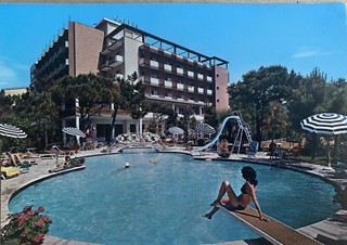 Cartolina pubblicitaria Hotel Gallia Milano Marittima Cervia non viaggiata