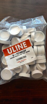 38/400 CAP WHITE PP CAP 48/BAG ULINE S-10746CAP