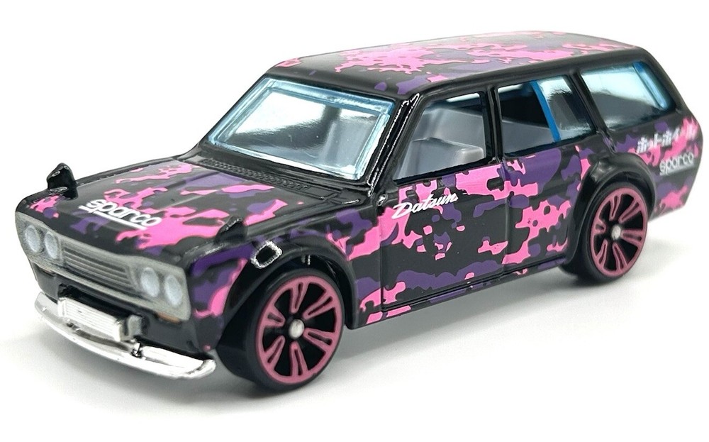 HOT WHEELS DATSUN 510 WAGON NEON SPEEDERS LOOSE
