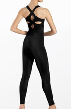NEW Weissman Clover Back UNITARD Black SA Small Adult 4-6 MT12633 NWOT MINT