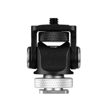 Monitor Holder Cold Shoe Mount 1/4 Screw Hot Shoe 180° Adjustable Mount Bracket