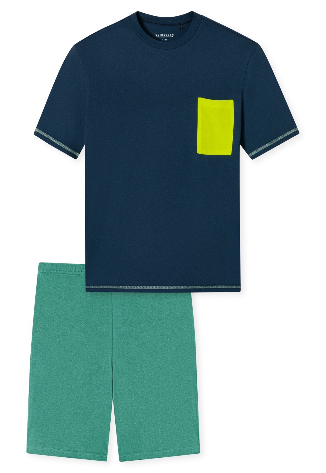 Schiesser Jungen Schlafanzug Kurz - City Wanderer Serie 100% Baumwolle