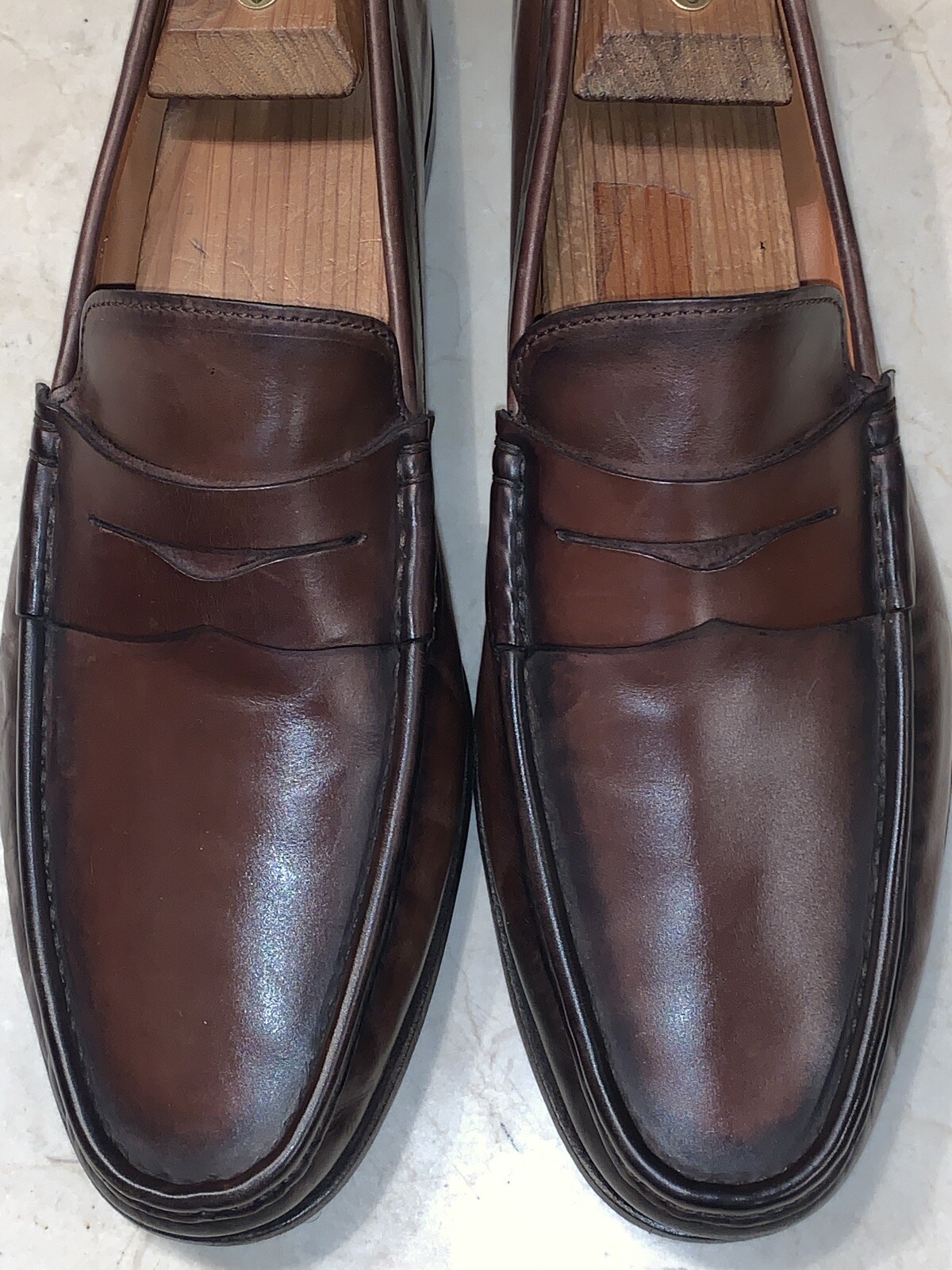 santoni fergus penny loafer