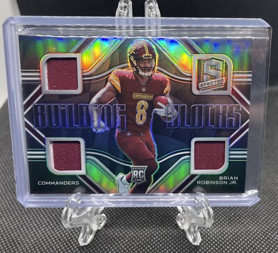 2022 Spectra Brian Robinson Jr Building Blocks Triple Patch 2clr #/99 Commanders