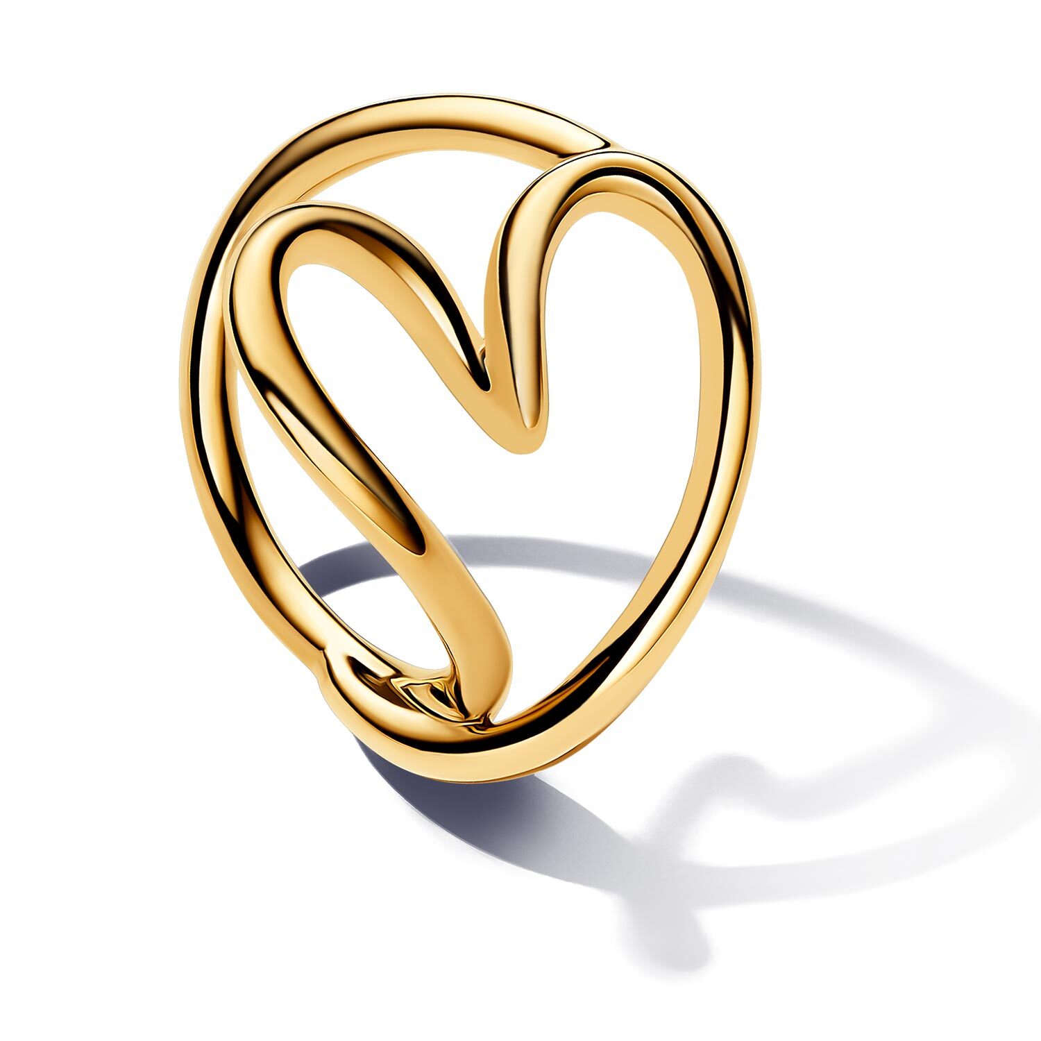 Ювелирное кольцо PANDORA для женщин с золотым сердцем 163288C00 23090₽