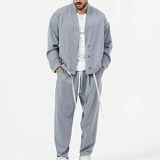 2023 Spring Autumn Coat Long Sleeve Men's Two Piece Set Pants Sports menswear
