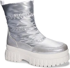 Dirty Laundry Women's Dashh Puff Silver Platform Bootie