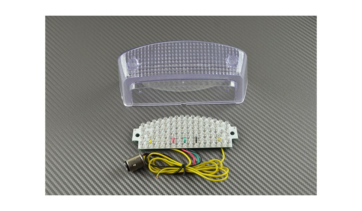 Feu stop LED transparent à clignotants dynamiques pour Moto Guzzi LeMans