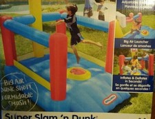 NEW Little Tikes Super Slam 'n Dunk BOUNCE HOUSE Inflatable Basketball Hoop kids