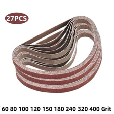27Pcs 1 30 Inch Aluminum Oxide Sanding Belt 60-400 Grit Belt Sander Sandpaper