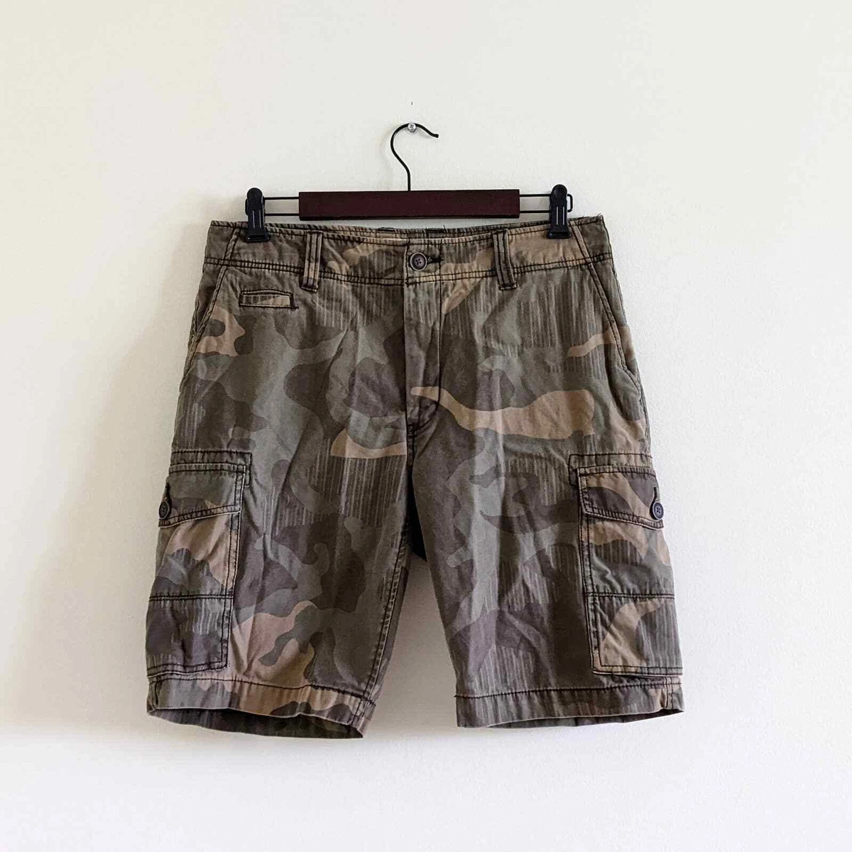 Arizona Jeans Camo Cargo Pocket Shorts Y2K Style Mens Size 32