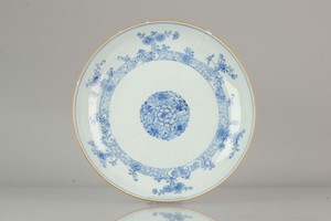 Antique Chinese - Kangxi Yongzheng 1730 - Plate - Flowers - Porcelain - ...