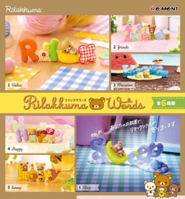 San-X Rilakkuma Words 1x Figur OVP Re-Ment Zufällig Japan Blindbox