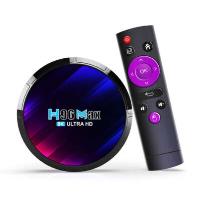 H96 Max 8K RK3528 4GB+64GB UK Stecker Ultra HD Smart TV Box Android 13.0 Media Play