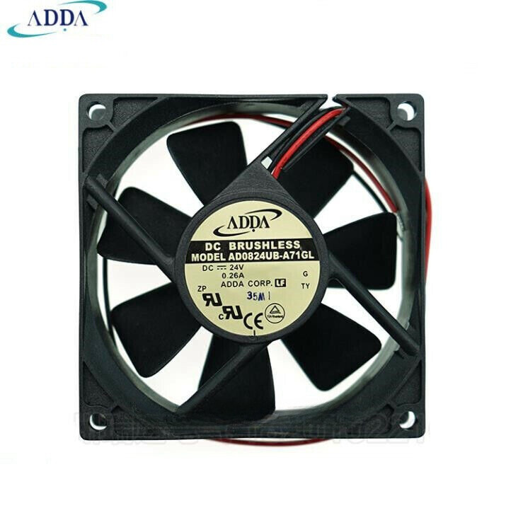 Quạt 2 dây DC BRUSHLESS MODEL ADDA AD0824UB-A71GL điện DC24V 0.26A 80x80x25 | Cửa hàng thiết bị