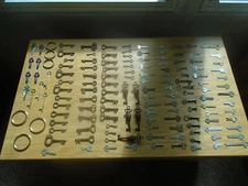 142 vintage antique skeleton keys original shiny rusty 1800 - 2000 barrel = flat