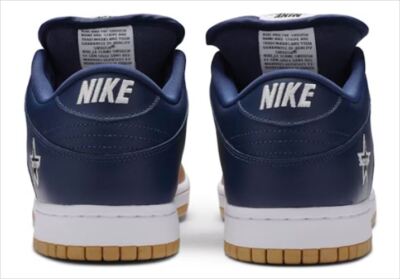 Supreme × Nike Dunk Low Metallic Gold Navy CK3480-700 Men's Size