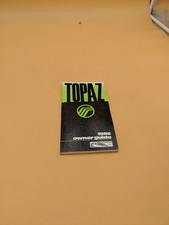 1986 MERCURY TOPAZ OWNERS GUIDE MANUAL