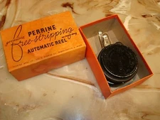 Vintage Perrine 50 Free Stripping Automatic Fly Reel made in USA w/ Box