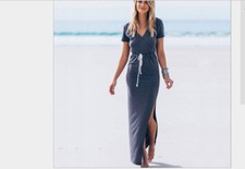 Sexy Blue HALTER Pencilskirt Bodycon Clubwear Evening Party Midi Dress Skirt