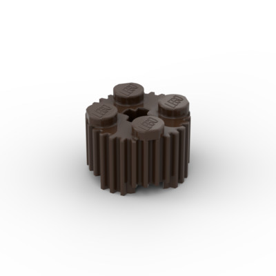Lego 10x Rundstein geriffelt 2x2 round brick grille 92947 dunkelbraun dark brown