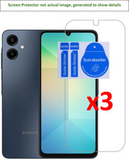 3x Samsung Galaxy A16 Screen Protector w/ cloth and installation stickers
