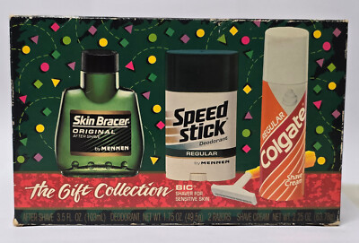 Vintage Mennen Gift Collection   Skin Bracer, Speed Stick, Shaving Cream & Razor