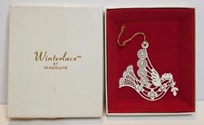 Winterlace By Tamerlane Peace Dove Christmas Ornament White Metal Lace In Box 2"