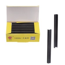 5000 Pcs 1008J 20Ga Crown Staples Black U-shaped Brad Nails for Woodworking DIY 0.0040 per staple