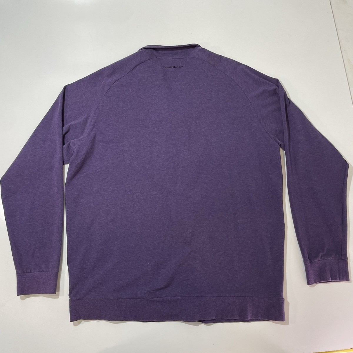 Travis Mathew Cloud Quarter 1/4 Zip Men's 2XL Purple Sweatshirt