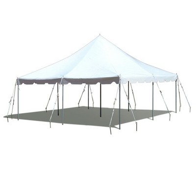 20x20 Commercial Heavy Duty Pole Tent White Event Canopy Wedding Party Gazebo