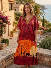 Women?s Kaftan Caftan long African Boho Dress Cover-up Caftan Gown Maxi