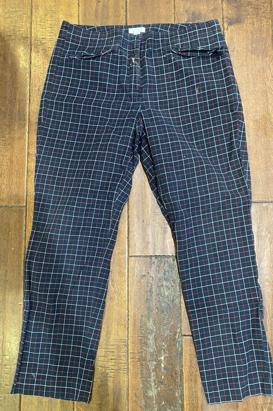 J.jill Women’s Checkered Pants S Red & Black