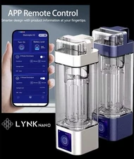 9000PPb H2 Portable TOUCH SCREEN healthy Hydrogen Water Bottle + Inhaler + App