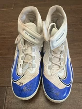 Nico Hoerner GAME USED CLEATS Cubs pair autograph SIGNED MLB Auth Blue