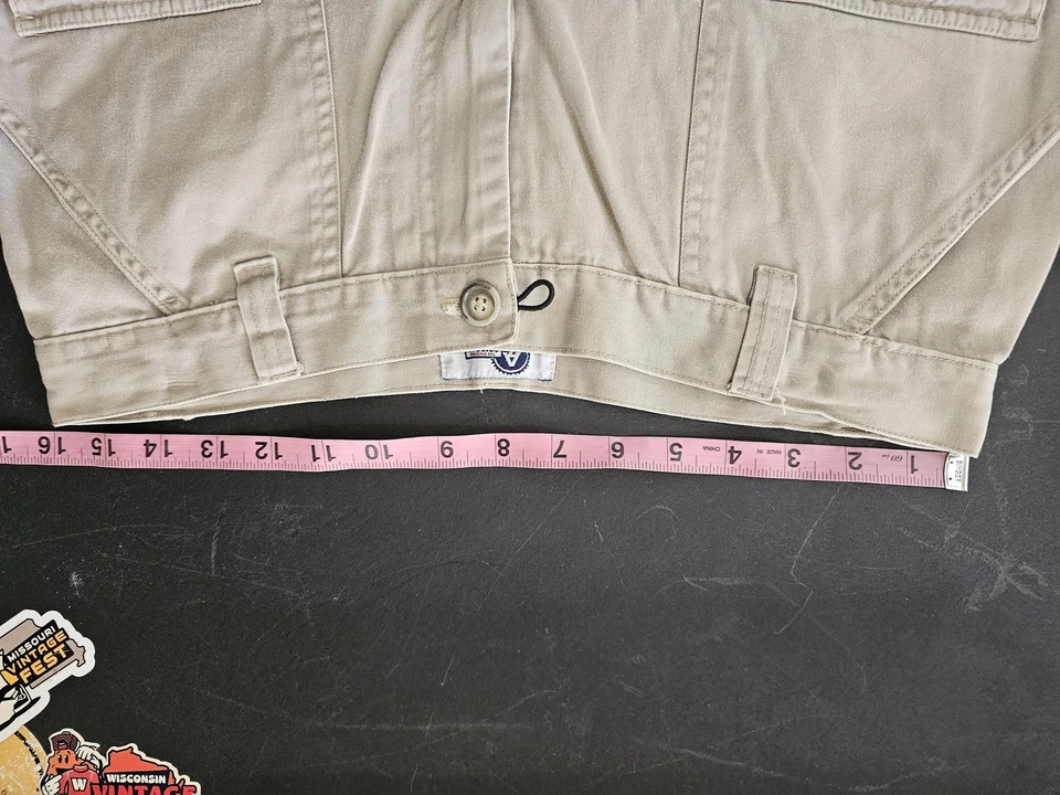 American Eagle Cargo Shorts Mens Large Khaki Flat Front Utility Outdoor Pockets - Image 3 of 4