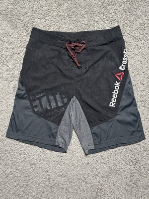 Reebok Crossfit Shorts Men's Size Medium Black 10'' Inseam Drawstring Gym