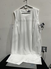 Tommy Hilfiger sleeveless dress with geometric eyelet lace trim — Size 22 W