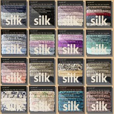 Anti Slip Scrunchies Pure Mulberry Silk Handmade Solid Color Women Hair