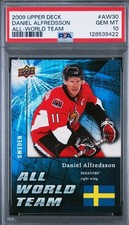 2009 UPPER DECK DANIEL ALFREDSSON ALL-WORLD TEAM #AW30 HOF PSA 10
