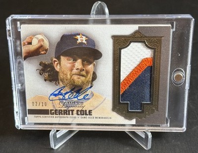 2019 Topps Dynasty Gerrit Cole Patch Auto #DAP-GC4 /10 Astros Yankees Game Worn