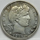 1914 P Barber Half Dollar,  VF +, Philly Mint, Lowest Mintage Of Series